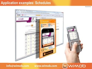 Application examples: Schedules illustrative 