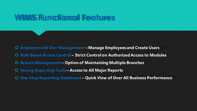 Wims feature details | PPT