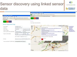 Sensor discovery using linked sensor
data
 