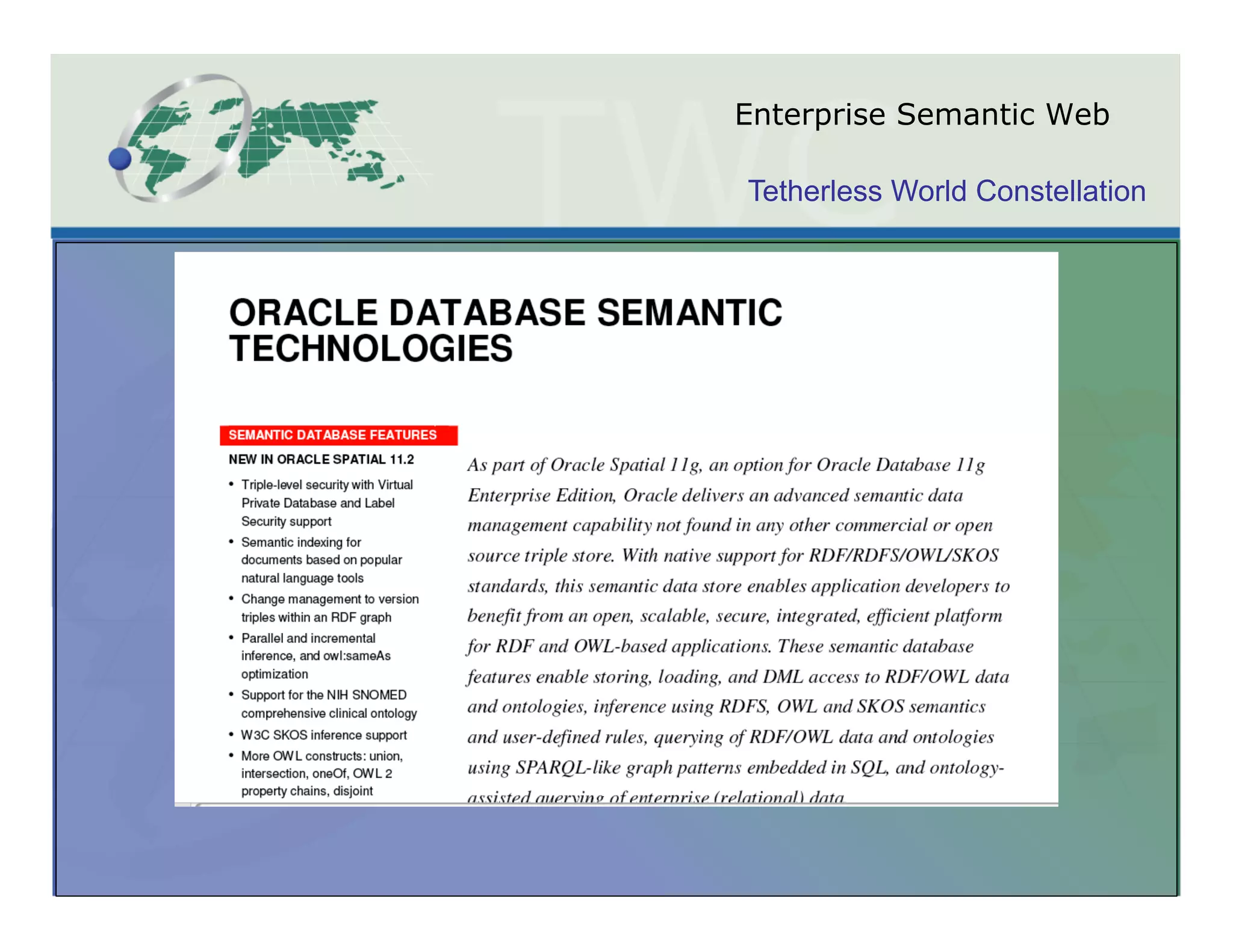 Enterprise Semantic Web

Tetherless World Constellation
 