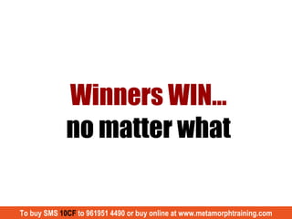 Win No Matter What PPT