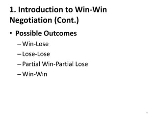 Win Lose Examples Win Win Negotiation Training | PPTX