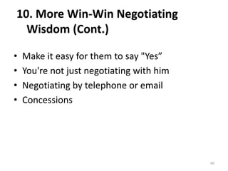 Win Win Negotiation Training | PPTX