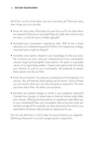 Win win negotiations training texbook | PDF