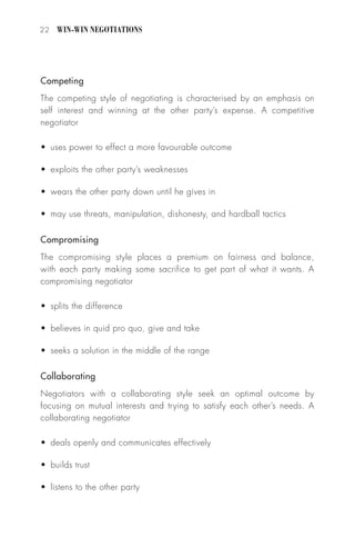 Win win negotiations training texbook | PDF