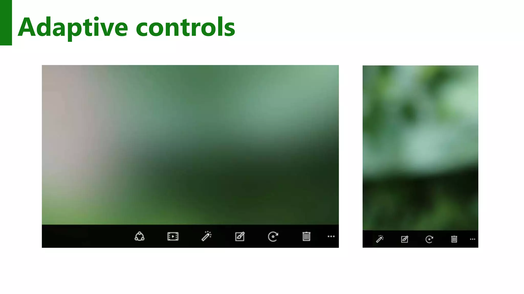 Adaptive controls 