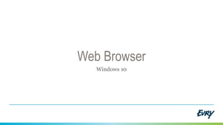 Web Browser
Windows 10
 