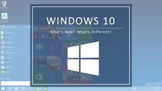 WINDOWS 10
What’s New? What’s Different?
 