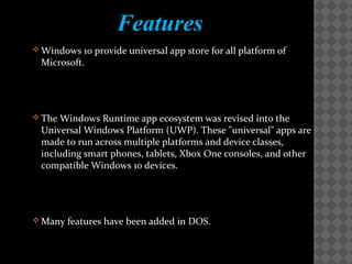 Windows 10 Presentation | PPT