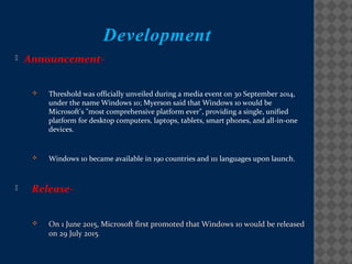 Microsoft Unveils Windows 10 Edition Names 
