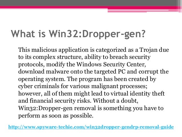 Win32 Dropper Gen Detected – WIN32:Dropper-gen [Drp] – KOSFY