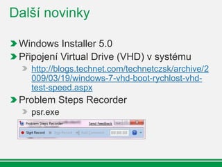 Win7 Novinky