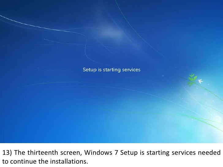windows 7 setup is starting