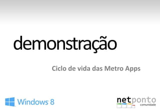 Ciclo de vida das Metro Apps
 