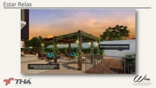 Estar Relax 
ESTAR RELAX COM PERGOLADO VERDE E 
DENSA VEGETAÇÃO AO FUNDO 
ÁREA INTEGRADA AO JARDIM DE PEDRISCOS 
 