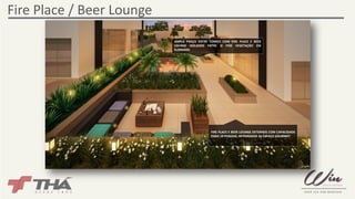 Fire Place / Beer Lounge 
AMPLA PRAÇA ENTRE TORRES COM FIRE PLACE E BEER 
LOUNGE ISOLADOS ENTRE SI POR VEGETAÇÃO EM 
FLOREIRAS 
FIRE PLACE E BEER LOUNGE EXTERNOS COM CAPACIDADE 
PARA 19 PESSOAS, INTEGRADOS AS ESPAÇO GOURMET 
 