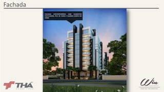 Fachada 
FACHADA CONTEMPORÂNEA COM ELEMENTOS 
PASTILHADOS, PELE DE VIDRO E GUARDA–CORPO EM 
VIDRO 
 