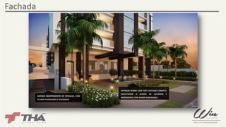 Fachada 
ENTRADA NOBRE COM PORT COCHÈRE COBERTO, 
FACILITANDO O ACESSO DE USUÁRIOS E 
MORADORES COM MAIOR SUGURANÇA 
ACESSOS INDEPENDENTES DE VEÍCULOS, COM 
FLUXOS PLANEJADOS E RACIONAIS 
 