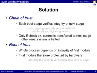 Patterns for Secure Boot and Secure Storage in Computer Systems | PDF