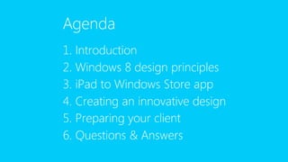 From iOS to Windows 8 App 