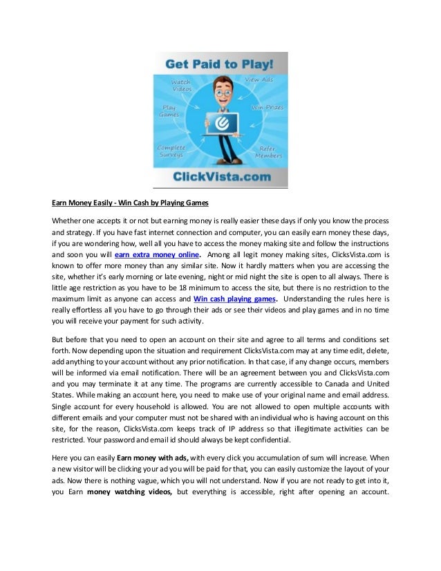 earn money playing games