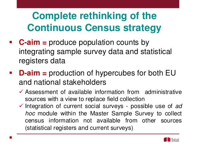 the integration of statistical and administrative data sources to inc census information