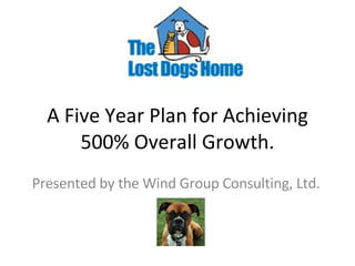 A Five Year Plan for Achieving 500% Overall Growth. Presented by the Wind Group Consulting, Ltd. 