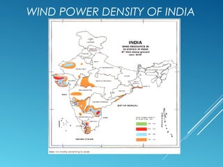 WIND POWER DENSITY OF INDIA
 