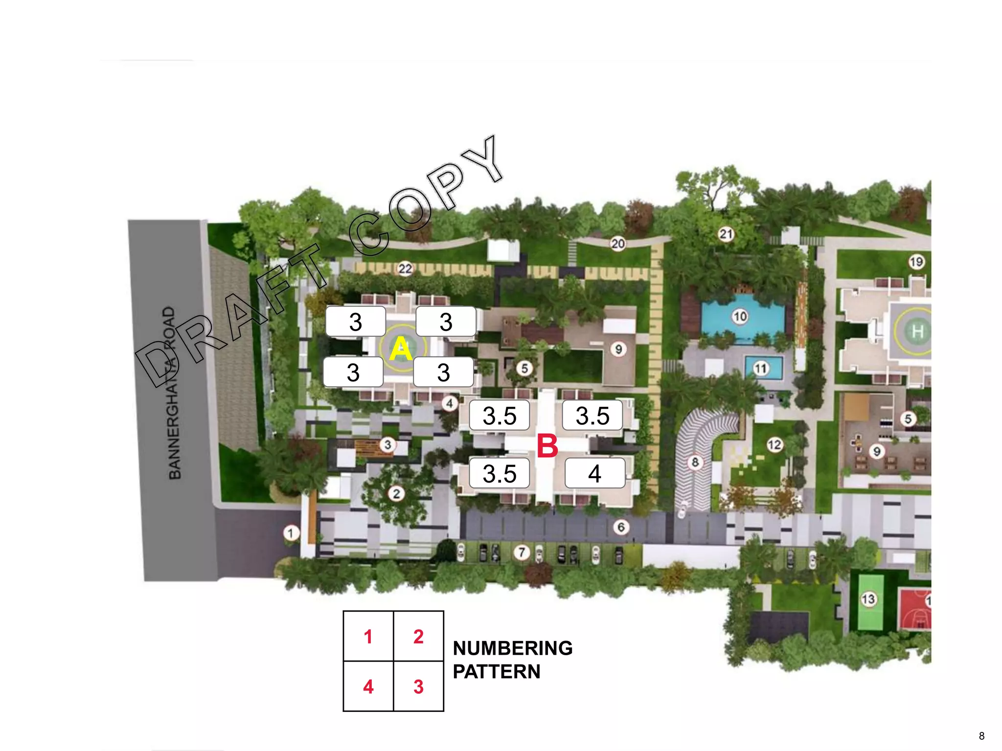 8
3 3
3 3
3.5 3.5
3.5 4
A
B
1 2
4 3
NUMBERING
PATTERN
 