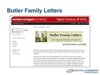 Butler Family Letters
 