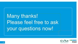 Many thanks!
Please feel free to ask
your questions now!
17
 