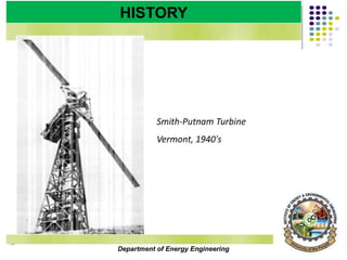 Department of Energy Engineering
15
HISTORY
 