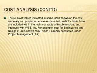   Ground Services (1.6.1.2)Equipment (1.6.2) – Equipments shall be transported by transportation companies contracted by WES, Inc. and other contractors    Water – Welding Equipment (1.6.2.1)