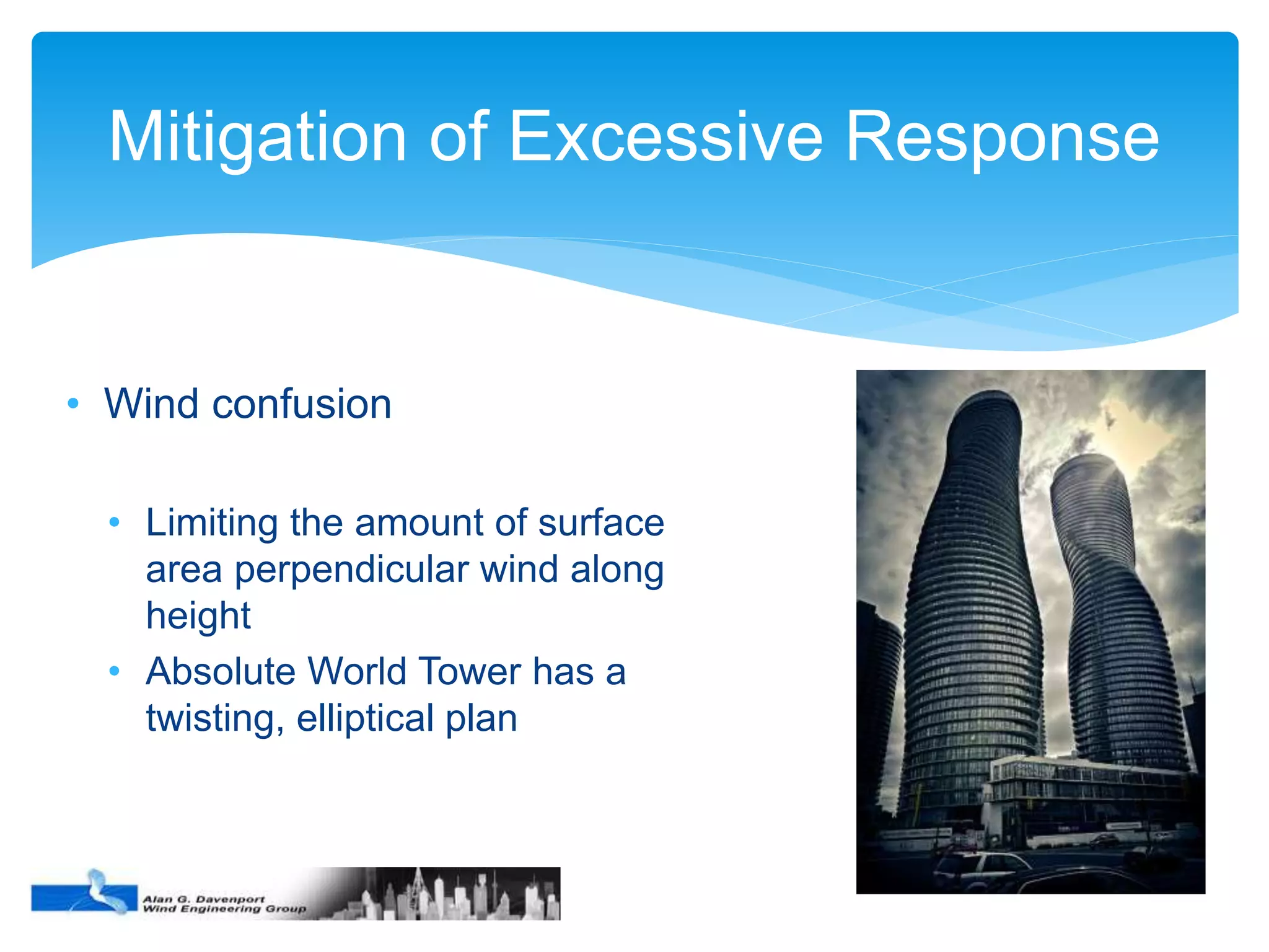 Design of Wind Generated Structural Response of a Tall Building ...