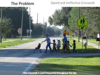 The Problem Speed and Ineffective Crosswalk 