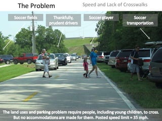 The Problem Speed and Lack of Crosswalks 