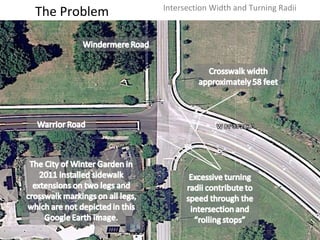 The Problem Intersection Width and Turning Radii 