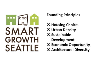 Founding Principles
 Housing Choice
 Urban Density
 Sustainable
Development
 Economic Opportunity
 Architectural Diversity
 
