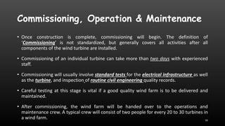 Wind farm planning and commissioning | PPTX