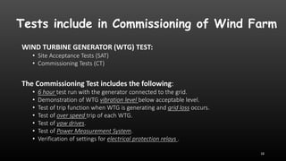 Wind farm planning and commissioning | PPTX