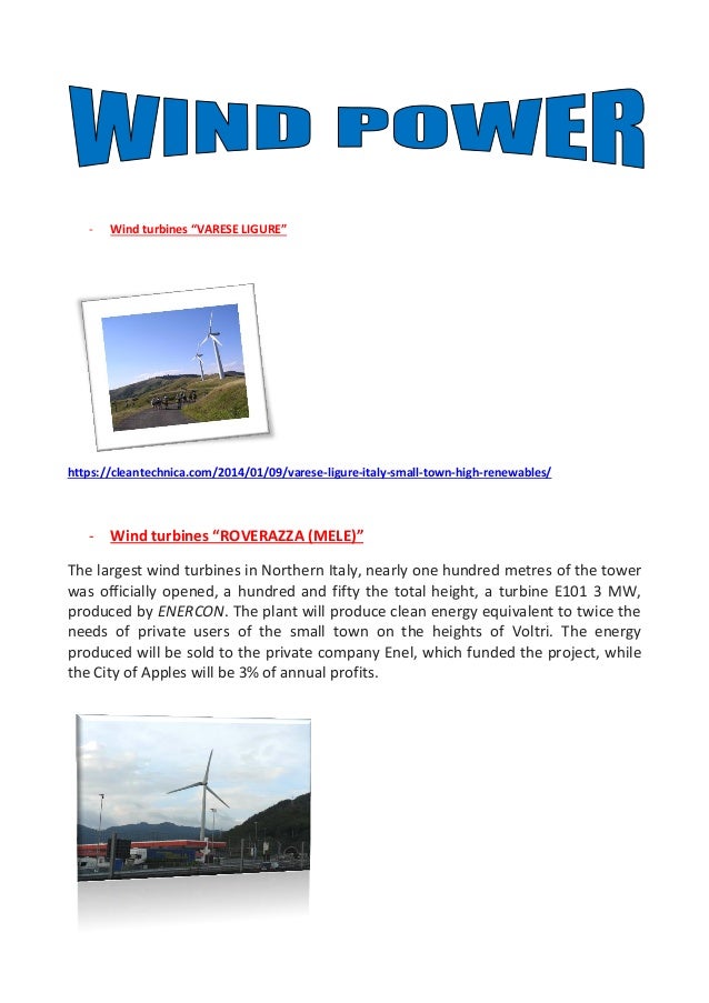 Wind Farms In Liguria