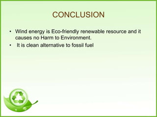Wind energy | PPTX