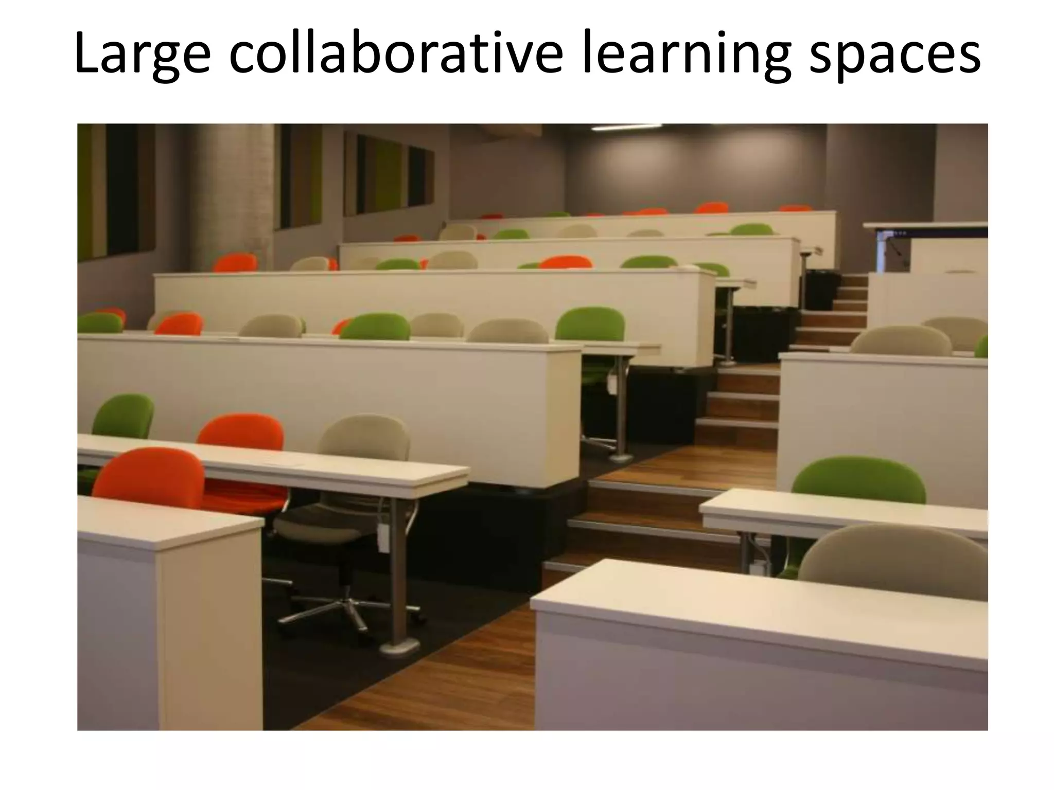 Large collaborative learning spaces
 