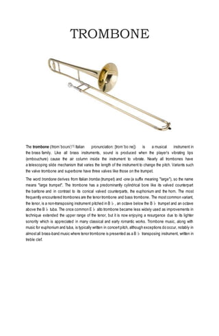 Trombone wind instrument deals