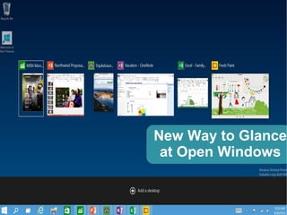 New Way to Glance
at Open Windows
 