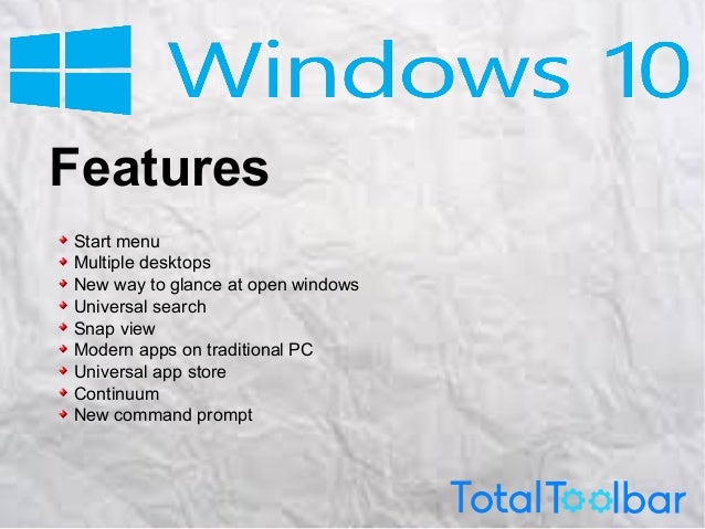 Top New Features In Windows 10