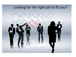 Looking for the right job to fit you?
 