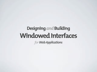 for Web Applications
 