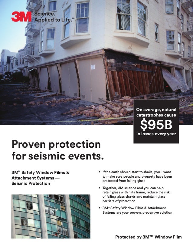 Window film for earthquake safety