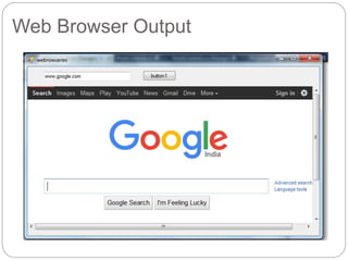 Web Browser Output
 